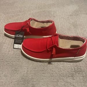 NWT Red Wendy Hey Dudes